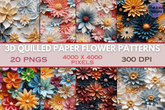 3D Quilled Paper Flower Patterns: Strategic Design for Creative and Commercial Use