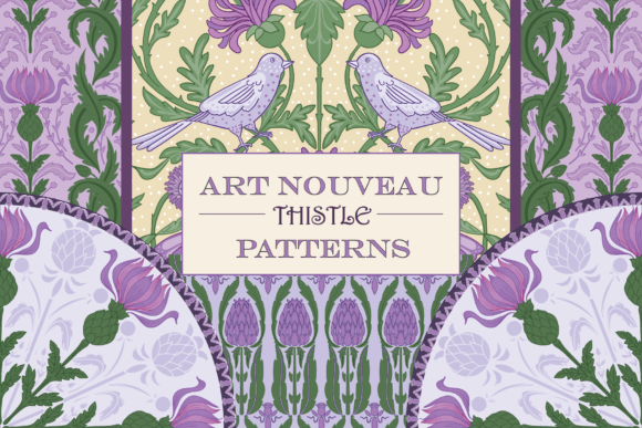 Art Nouveau Thistle Patterns: A Timeless Fusion of Nature and Design