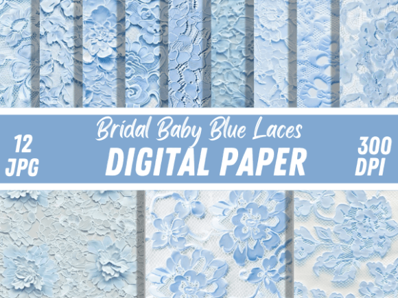 Bridal Baby Blue Laces Paper Patterns: A Versatile Digital Asset for Creative Projects