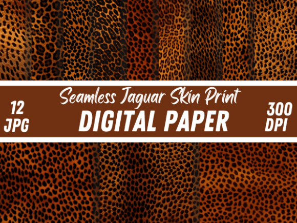 Brown Jaguar Skin Panther Print Patterns: A Versatile Digital Design for Creative Projects