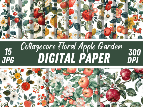 Cottagecore Floral Apple Garden Patterns: A Cozy Escape in Every Design