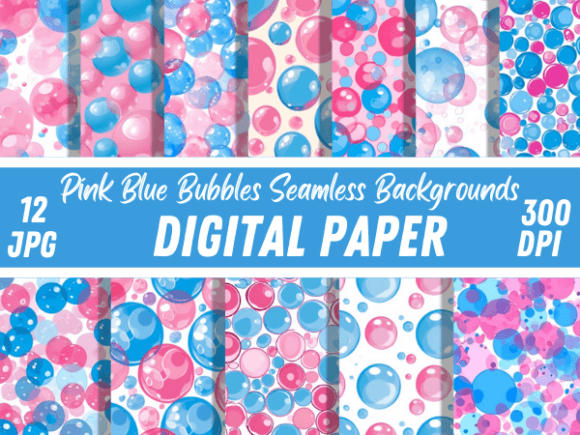 Crafted Pink Blue Seamless Patterns for Creative Projects