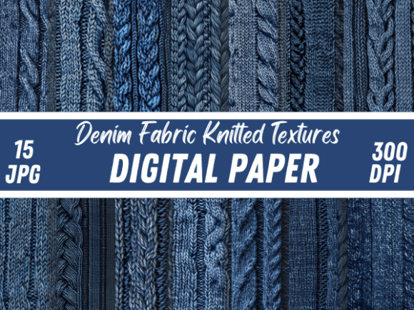 Denim Fabric Knitted Textures Patterns