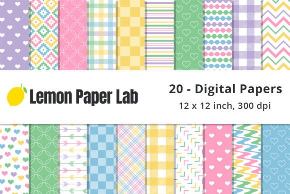 Easter Geometric Digital Patterns