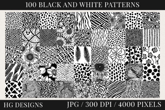 Exploring the Versatility of 100 Black and White Seamless Patterns in Creative Projects
