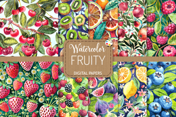 Fruity - Watercolor Surface Patterns