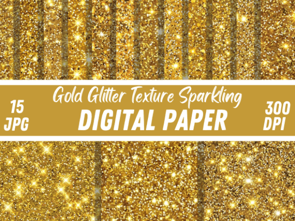 Gold Glitter Texture Sparkling Patterns: A Luxurious Addition to Your Creative Projects