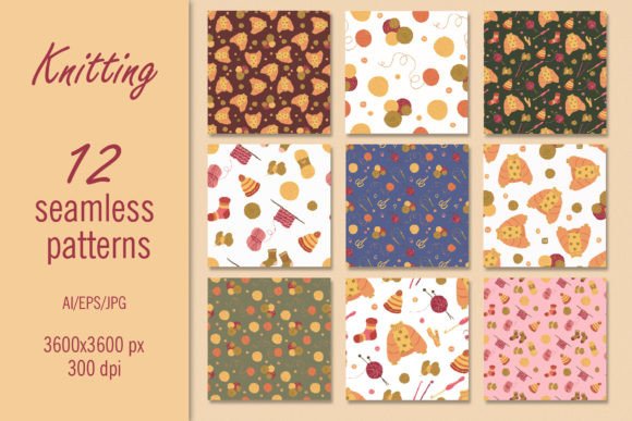 Knitting - Paper Seamless Patterns: A Versatile Resource for Creative Projects