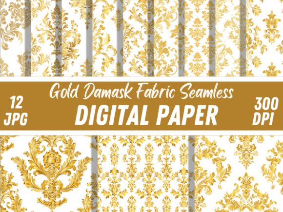 Luxury Golden Damask Fabric Patterns: A Timeless Choice for Elegant Design Projects