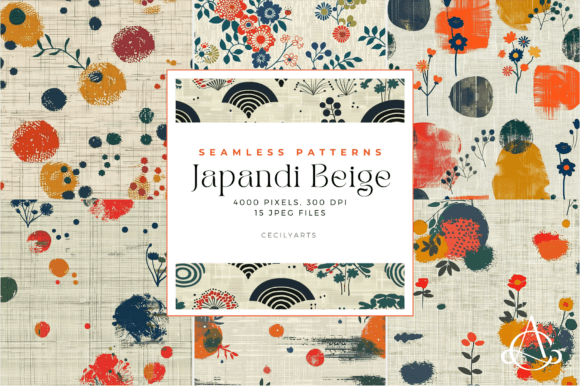 Modern Japandi Beige Seamless Patterns