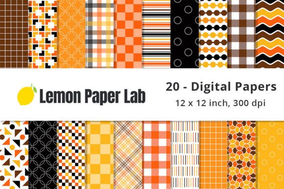 Orange, Black, Brown and Yellow Patterns for Creative Projects
