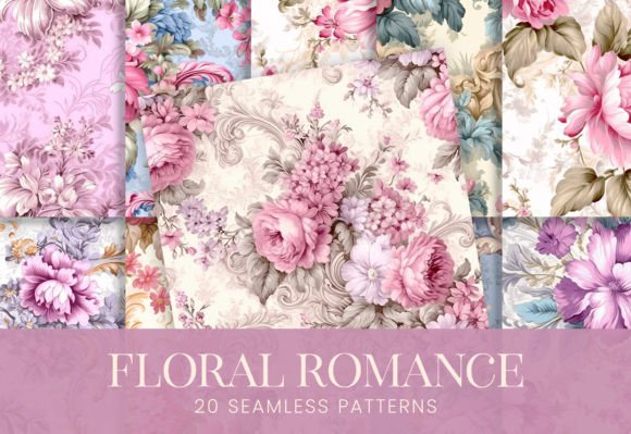 Pastel Baroque Romantic Floral Patterns