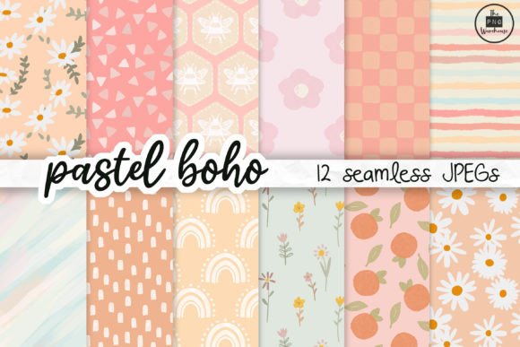 Pastel Boho - 12 Seamless Patterns: Strategic Use for Modern Creative Projects