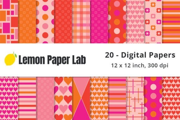 Pink Red Orange Geometric Patterns