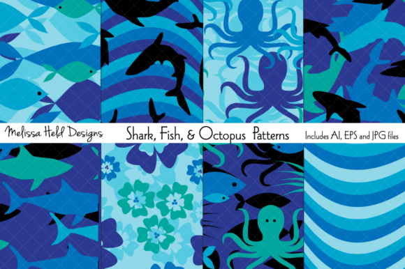Shark Fish Octopus Patterns
