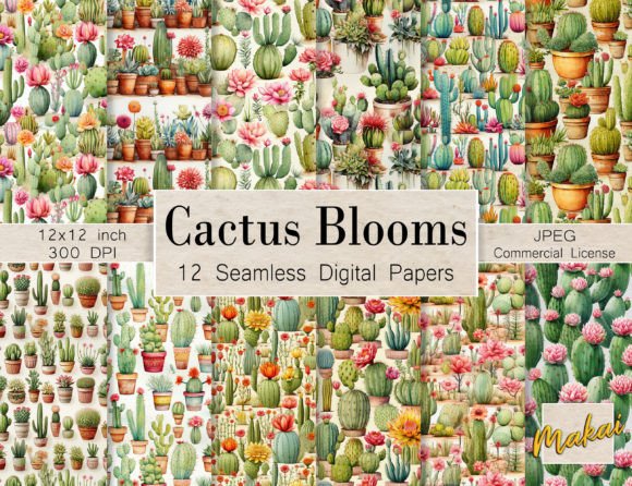 Succulent Flowers Seamless Patterns: A Beautiful Addition to Your Creative Projects