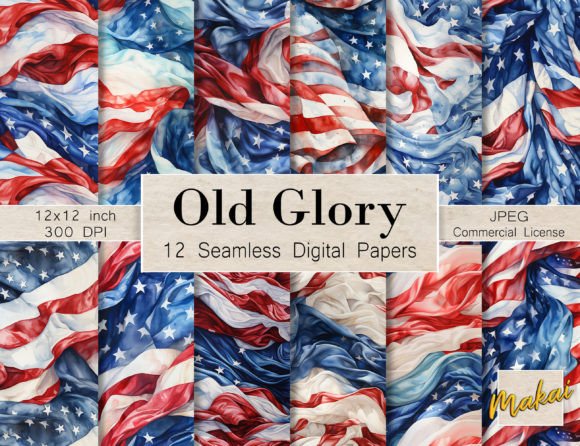 Watercolor American Flag Patterns: A Versatile Design Resource for Creative Projects